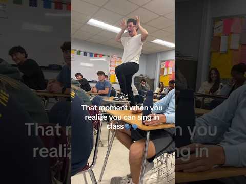 Kid realized he could sing in class 🎤  (@andrewamarando) #memesdaily #highschool #laughoutloud