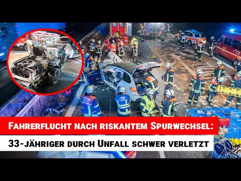 Hit-and-run after risky lane change: 33-year-old seriously injured in accident