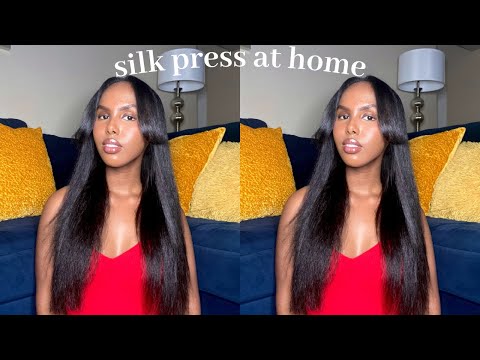 HOW TO SILK PRESS NATURAL HAIR AT HOME | CURLY TO...