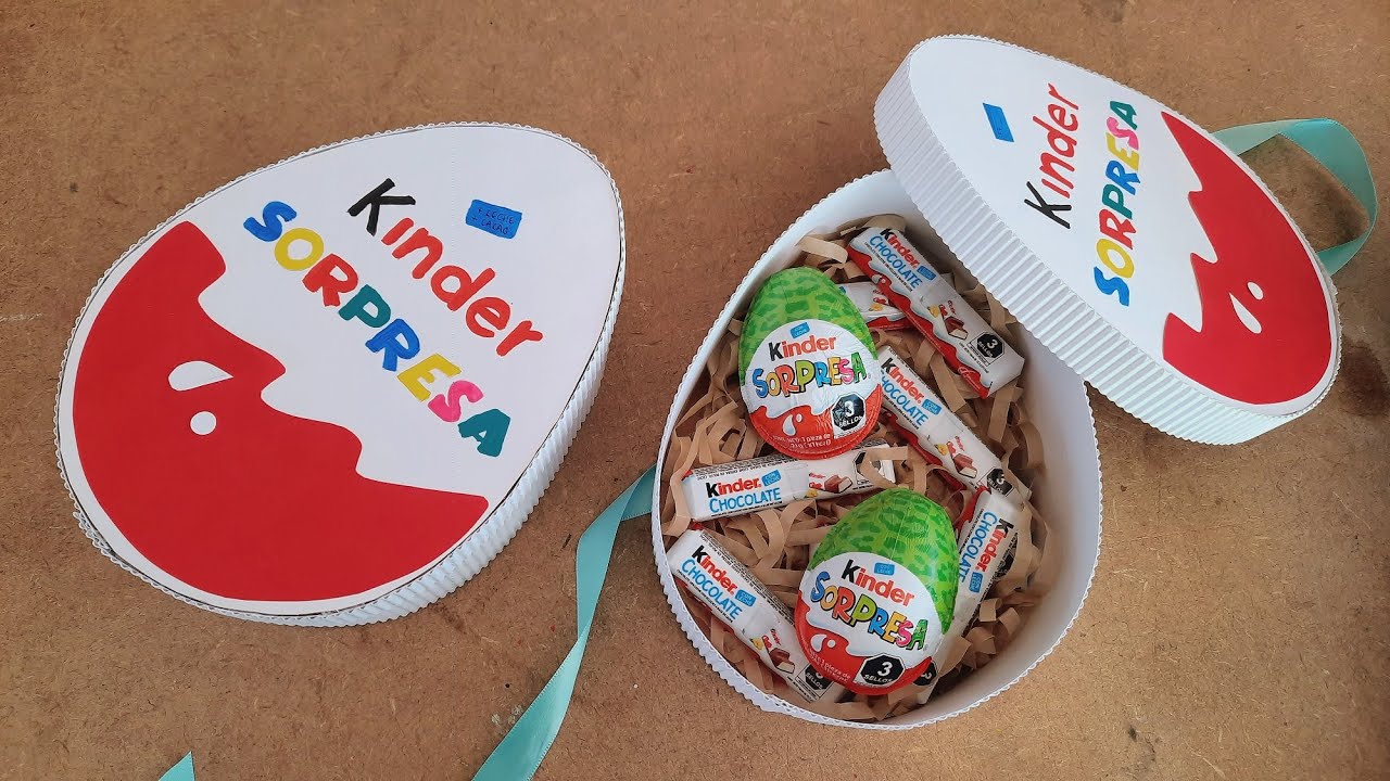 DIY ♡ CAJA EN FORMA DE HUEVO KINDER / Regalo para mi novio /a | Erandy Paz