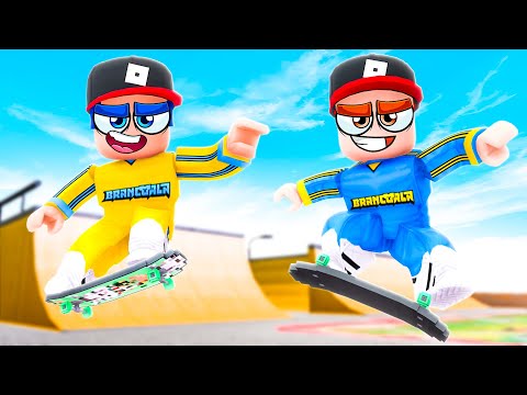 WE BECAME SKATEBOARDERS IN ROBLOX SKATE PARK - Brancoala Games