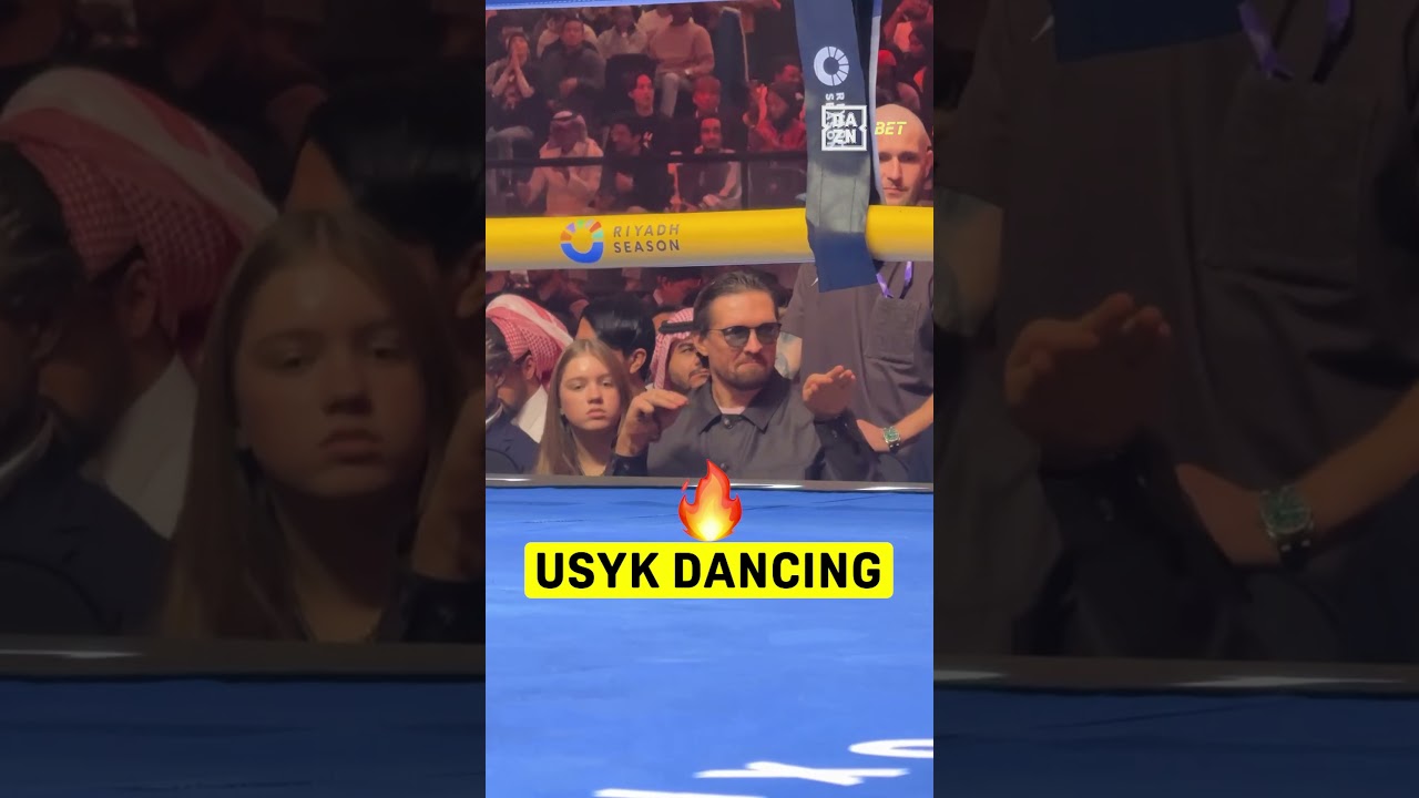 Oleksandr Usyk dancing at Inoue's fight night is THE BEST thing you'll see today 😂