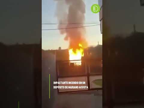 Un incendio de gran magnitud se desató en un depósito de garrafas en Mariano Acosta,partido de Merlo