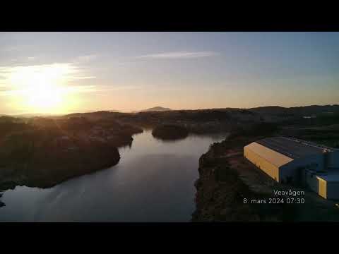 Drone Veavågen (Karmøy) at winter morning