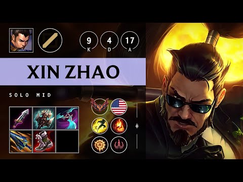 Xin Zhao Mid vs Yasuo: Killing spree - NA Grandmaster Patch 14.17