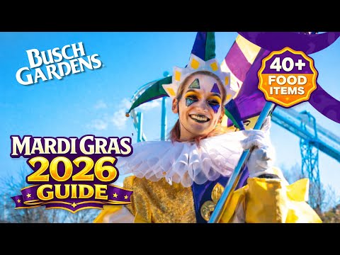 Busch Gardens Williamsburg Mardi Gras 2026 Guide | Food, Shows, Dates & Tips