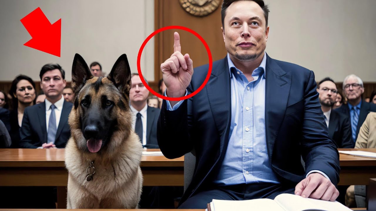 Elon Musk Gives a Secret Signal to His Dog  Judge Stops the Courtroom in Shock!