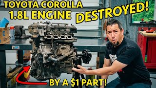 WHO WORKED ON THIS? 2010 Toyota Corolla Engine DESTROYED By A Hasty/Bad Repair over a $1 Part!