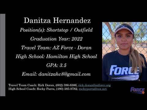 Danitza Hernandez Softball Skills Video - 2022 Shortstop OF