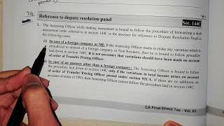 Section 144C income tax act 1961 , Reference to dispute resolution panel  #cafinal #directtax
