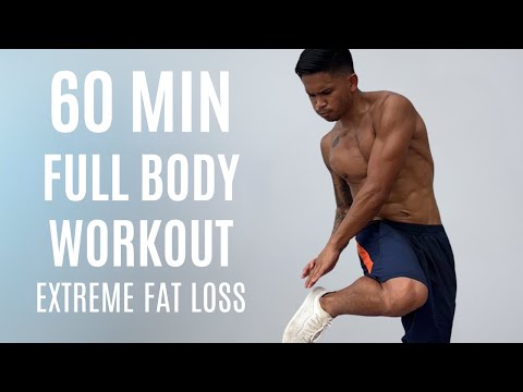 60 MIN FULL BODY FAT BURN – Extreme Fat Loss Home Workout, No Equipment