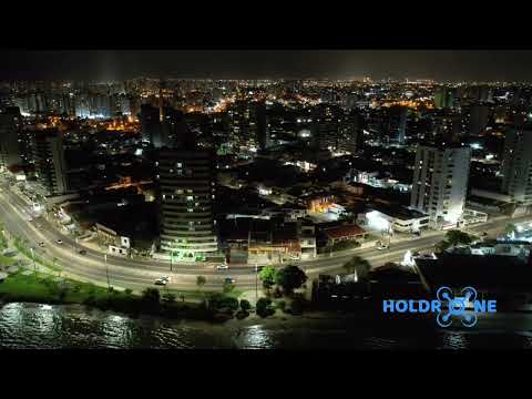 ✅ ARACAJU-SE  VISTA  A NOITE DE CIMA - PRAIA FORMOSA 13 DE JULHO.