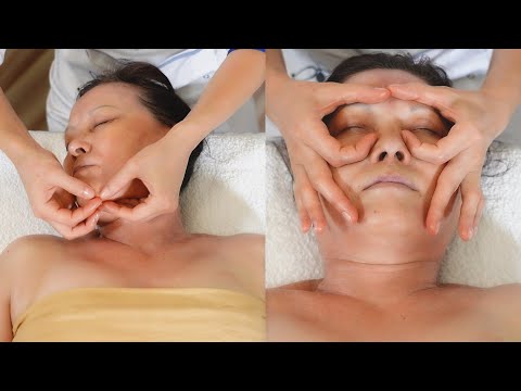 How to remove SWELLING, get rid of DOUBLE CHIN and tighten the OVAL of the face. Modeling MASSAGE.