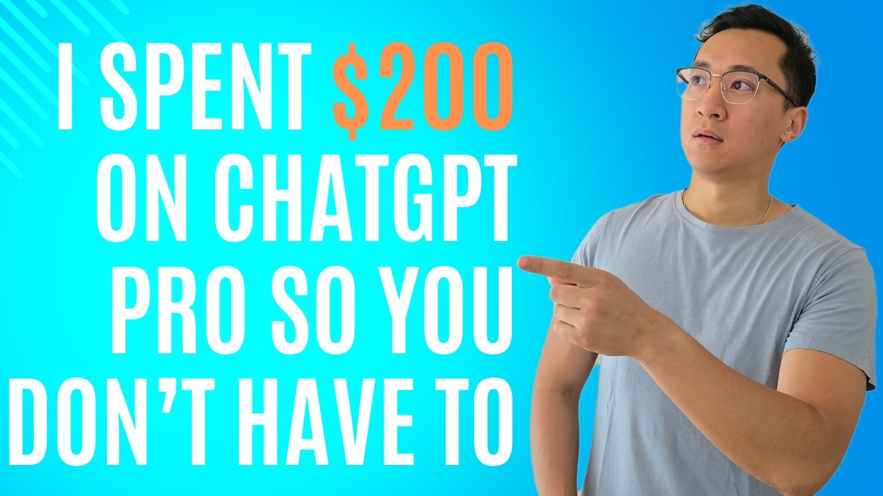 I spent $200 on ChatGPT Pro so you don't have to. Here's how it compares | ChatGPT Pro Review