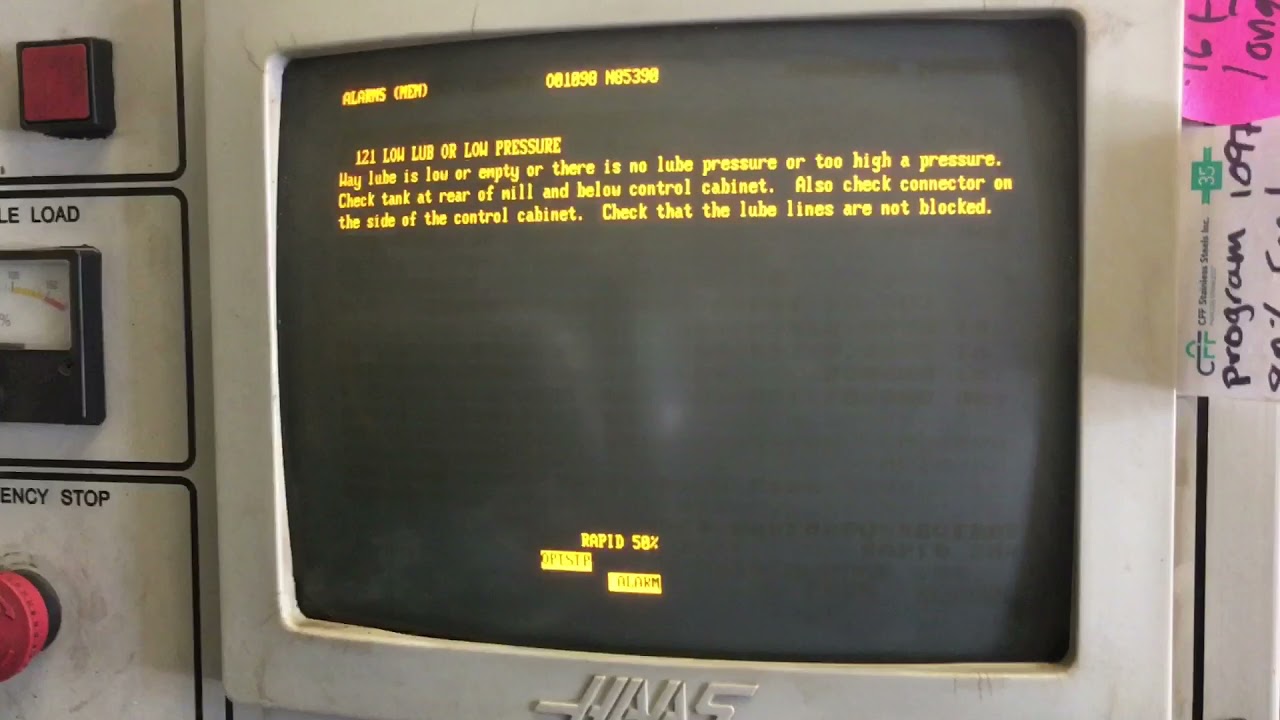 Haas low lube level troubleshoot