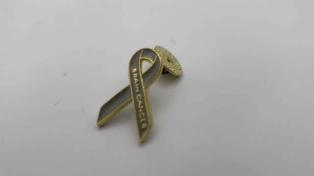 Brain Cancer Awareness Ribbon Lapel Pin by StockPins