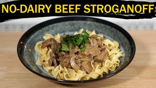 NON DAIRY Beef Stroganoff | Easy Classic Recipe