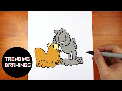 How To Draw FNF MOD Character - Garfield VS Nermal Easy Step by Step
