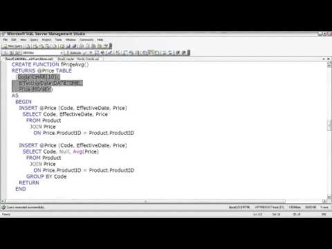 Sql Multi Statement Table Valued Functions