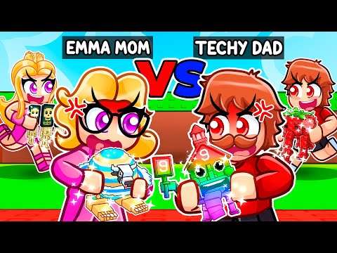 Techy's Dad Vs Emma's Mom In Steal A Brainrot...
