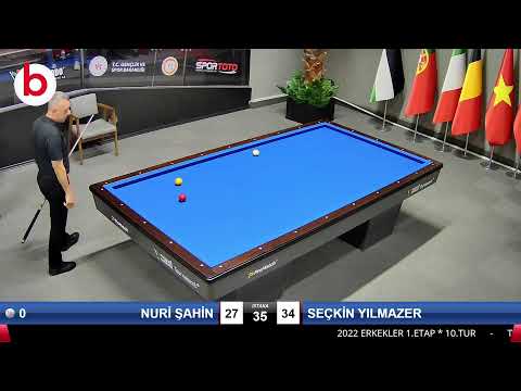 NURİ ŞAHİN & SEÇKİN YILMAZER Bilardo Maçı - 2022 ERKEKLER 1.ETAP-10.TUR