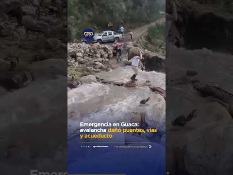 Fuertes crecientes afectan vías y acueducto en Guaca, Santander | Oro Noticias