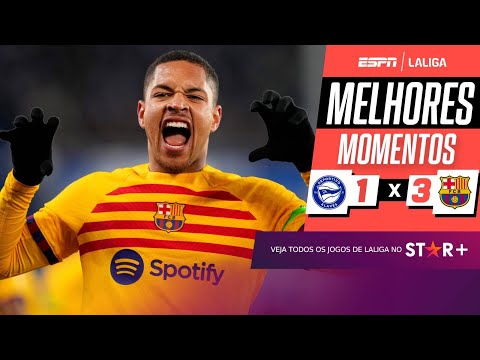 Gols e lances de Alavés x Barcelona
