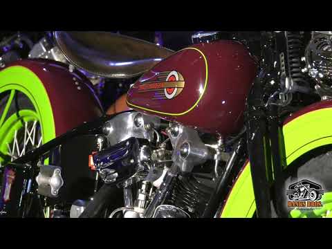 1936 Knucklehead.                Maroon & Nile Green