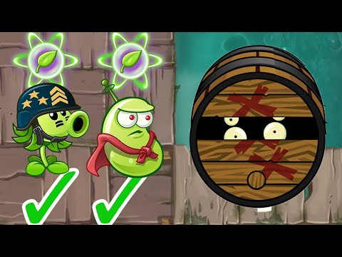 PVZ 2 No More Barrels! All Plants Power Up Vs 30 Barrel From Barrel Roller Zombie