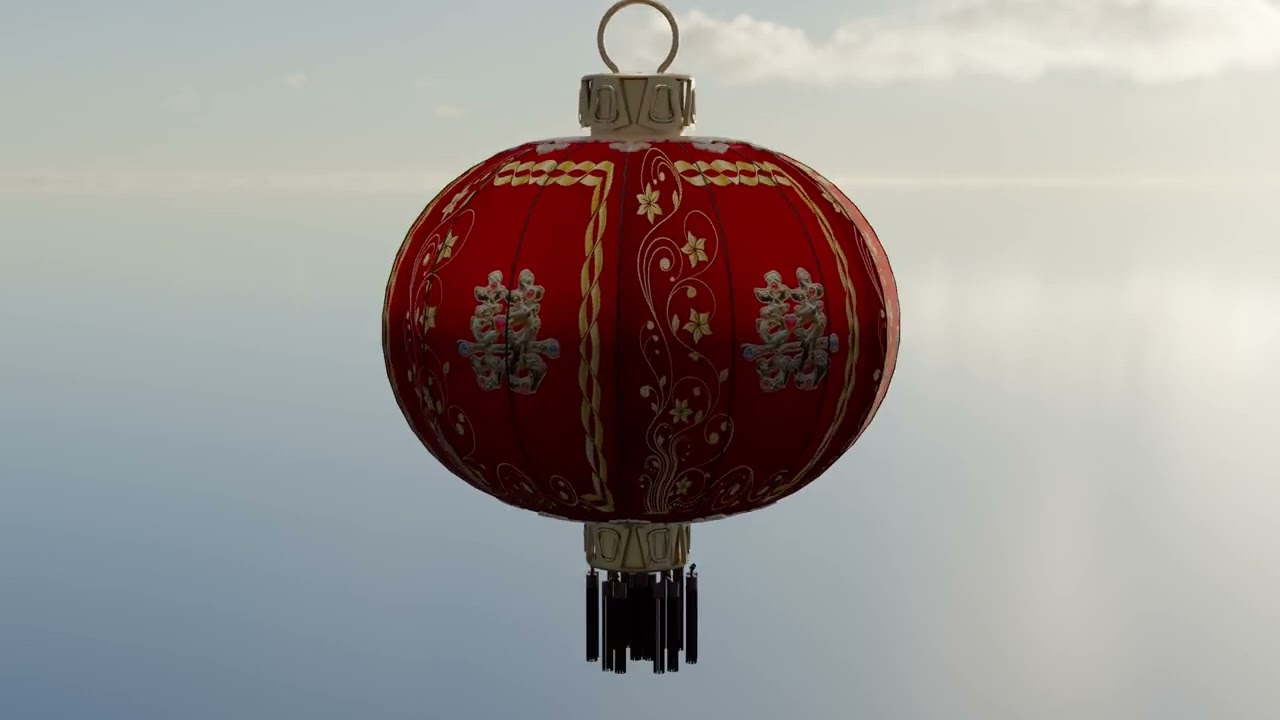 Chinese Red Lantern 3D Model