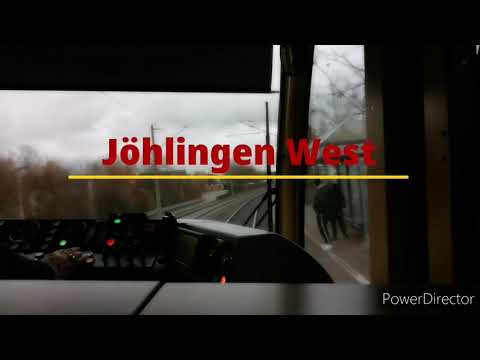 Strecken mitfahrt auf der Linie S4 von Grötzingen nach Bretten über Jöhlingen West und Wössingen Ost