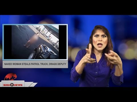 Naked woman steals patrol truck, drags deputy (ASL - 7.27.18)