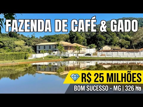 ☕ EXCLUSIVIDADE: Fazenda de Café Irrigado e Sede Histórica em Bom Sucesso/MG | 326 ha