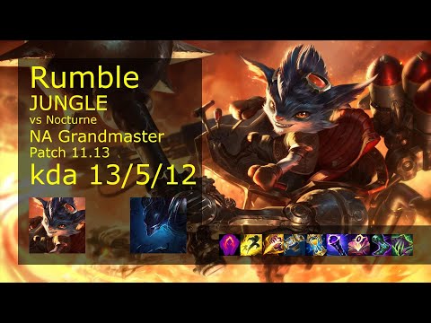 Rumble Jungle vs Nocturne - NA Grandmaster 13/5/12 Patch 11.13 Gameplay