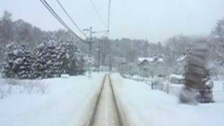 preview picture of video 'Liberec - Jablonec 6, riding tram track (Jízda potramvajové trati)'