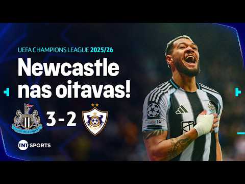 Gols e lances de Newcastle United x Qarabag