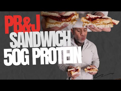 High Protein Peanut Butter & Jelly Sandwich | 50g Protein | PB&J
