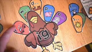 Kindergarten Reading & Math Activities | Thanksgiving Theme