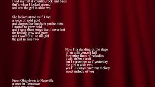 Lyrics for "The girl in Aisle 2"