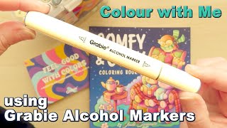 Colour Cute & Cozy With Me using Grabie Brush Tip Alcohol Markers