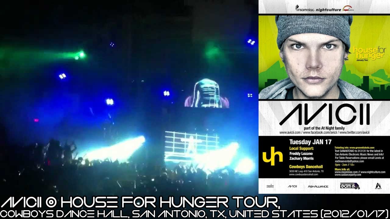 Avicii @ House For Hunger Tour, Cowboys Dance Hall, San Antonio, TX, United States (2012/01/17)