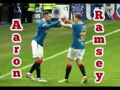 Aaron Ramsey debuts for Glasgow Rangers at Ibrox Stadium 6/2/22