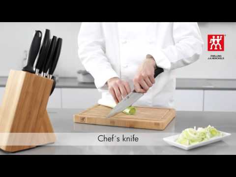Zwilling 5 peilių rinkinys mediniame bloke Zwilling Twin Chef video