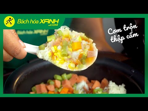 Cách làm cơm trộn thập cẩm bằng nồi cơm điện nhanh như chớp