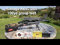 Savage Axis2 308 100yd Group Test