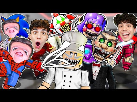 SPIDERMAN, FLASH, IRONMAN & SONIC vs LE 10 OBBY PIÙ DIFFICILI di ROBLOX! (PAPA PIZZA, MR FUNNY...)