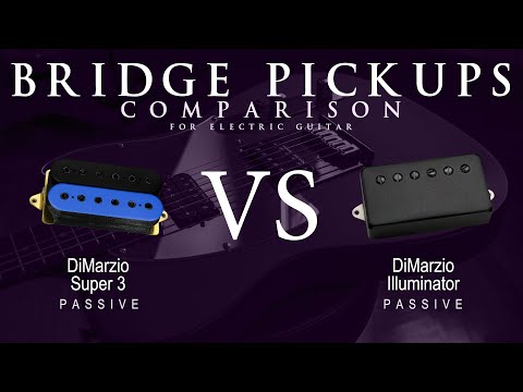 DiMarzio SUPER 3 vs ILLUMINATOR - Passive Bridge Guitar Pickup Comparison Tone Demo
