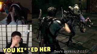 Sykkuno & Valkyrae Dying of Laughter While Saving Jill Valentine | Resident Evil 5
