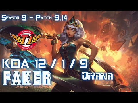 SKT T1 Faker QIYANA vs TALIYAH Mid - Patch 9.14 KR Ranked