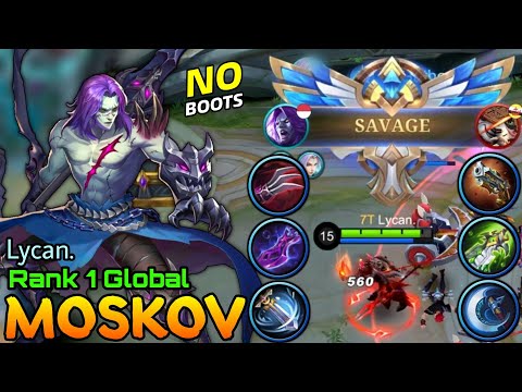 SAVAGE! Moskov Maximum Damage Build! - Top 1 Global Moskov by Lycan. - Mobile Legends